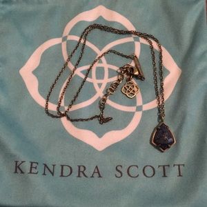 KS Lapis/Antique Brass necklace